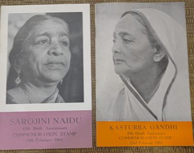 1964 two stamped folders with Calcutta pmks.