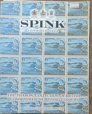 2009 THE PIERRON COLLECTION OF BRITISH COMMONWEALTH MISSING COLOURS , INCLUDES STAR ITEMS OF 