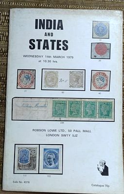 AN EXCLUSIVE CATALOGUE OF INDIA & STATES WITH PLENTY OF SCINDE DAWKS. ALSO AN ESSAY OF GANDHI 