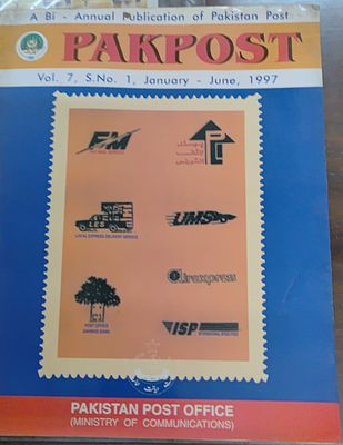 PAKPOST VOL.7 S.NO.1 JANUARY- JUNE 1997 OVER EIGHTY PAGES ART PAPER PUBLICATION BY PAKISTAN 