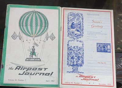 The AIRPOST JOURNAL APRIL 1963 &amp; DECEMBER 1974.