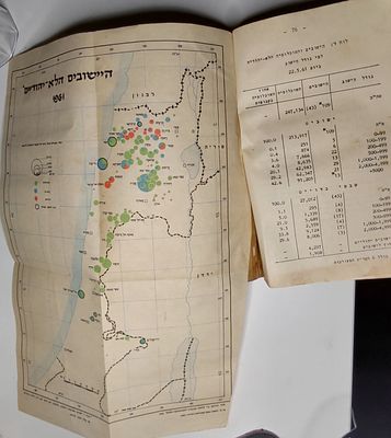 ספר - הישובים הערביים והדרוזיים, 1963, כולל מפה מתקפלת. . ספר הכולל את כל שמות הישובים הלא 