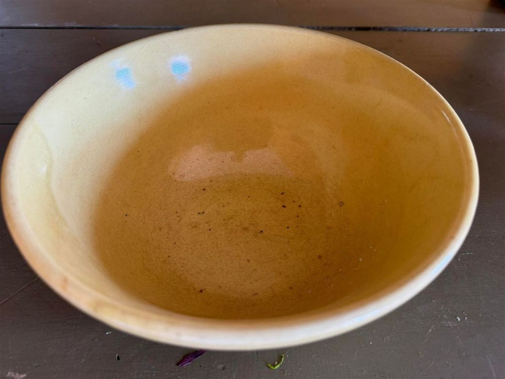 Lot 254: Yellow Glazed Mixing Bowl