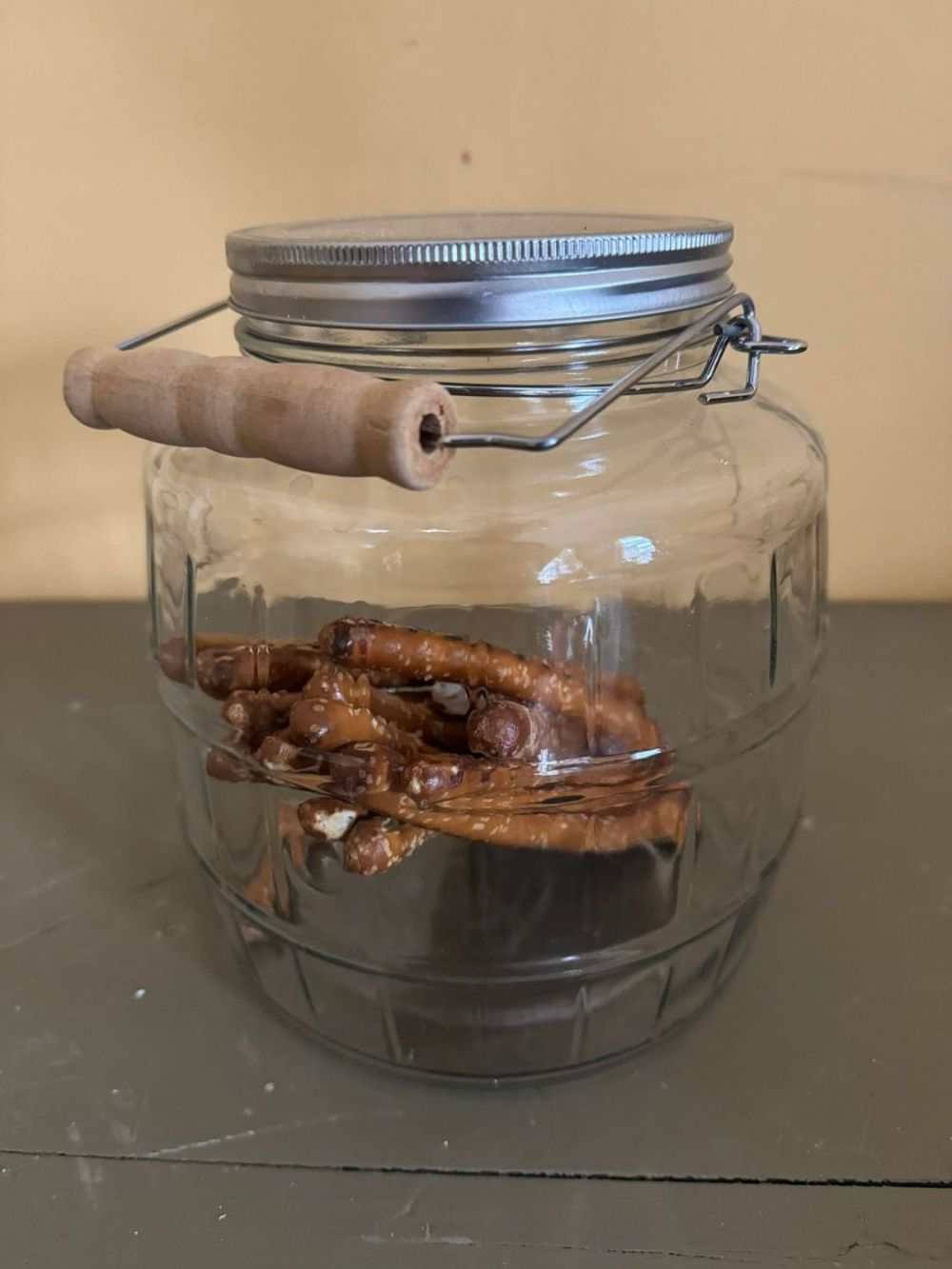 Lot 295: Glass Jar w/ Lid and Handle