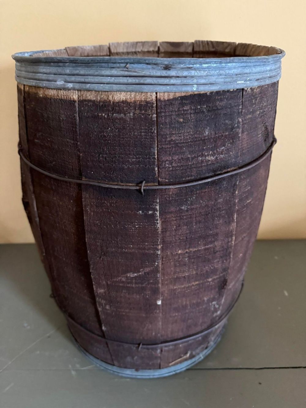 Lot 301: Primitive Wooden Barrell