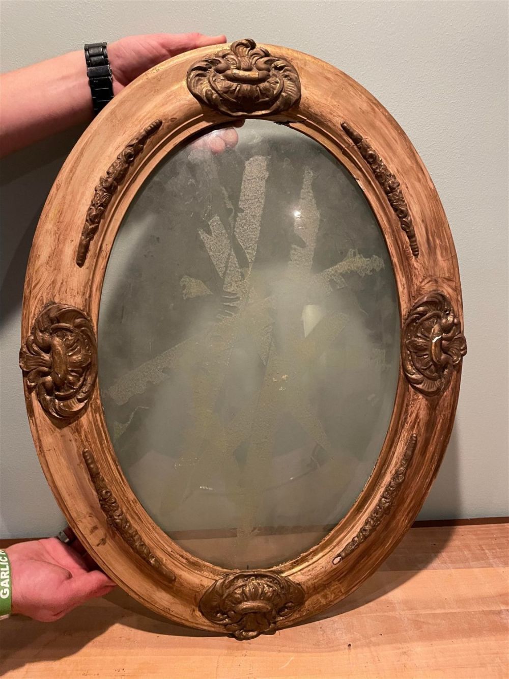 Lot 165: Antique Picture Frame w/ Bubbled Glass