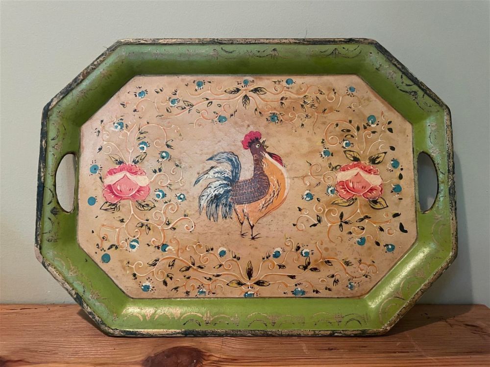 Lot 178: Rooster Serving Tray (Handpainted)