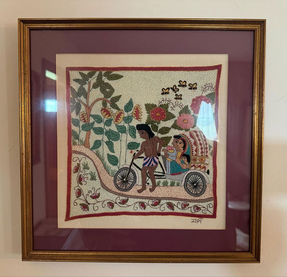 Lot 319: Vintage Indian Hand Embroidered Tapestry