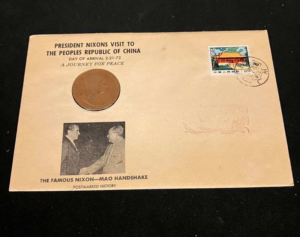 Lot 228: President Nixon's Visit To People's Republic Of China Commemorative Coin In Original Envelope