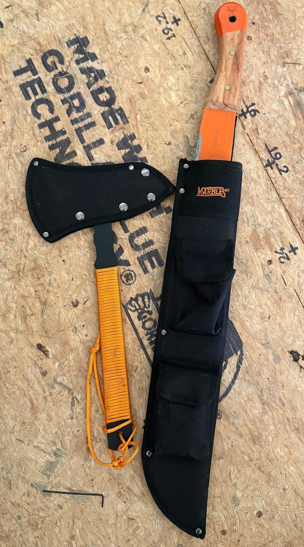 Lot 415: Marbles Machete With Metal Axe With Sheaths