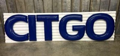 Large CITGO Gasoline Station Sign From Local Taylorsville, KY. Gas Station 96"X26"
