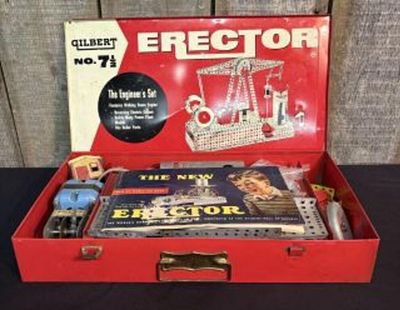 Gilbert No. 7.5 Erector Set - The Engineers Set. 10"X18"
