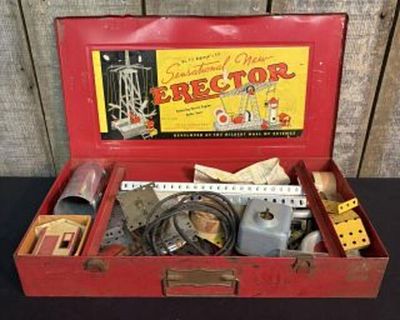 Vintage No. 7 Engineer's Set Erector Set 10"X18"