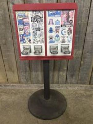 4-Slot Stickers - Tattoos 50&Acirc;&cent;,Vending Machine; With Keys And Supply Of Stickers/Tattoos.