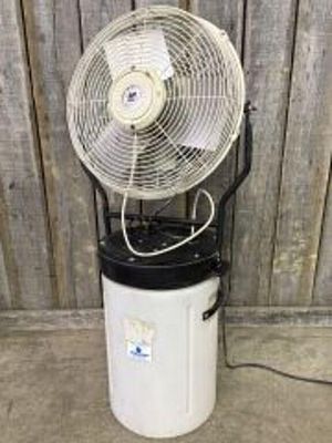 TPI Industrial 18" Self Contained Power Mister; Portable Misting Fan Designed For Industrial Or 