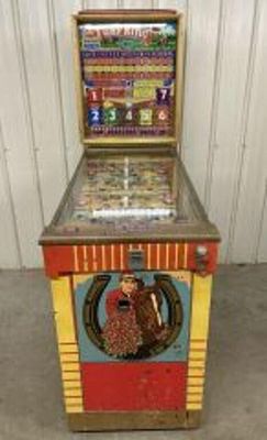 1950's Bally Turf King Pinball Machine; Vintage A". 1950's Bally Turf King Pinball Machine; 