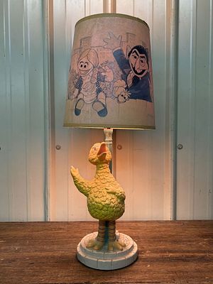 Vintage Big Bird Sesame Street Lamp 9"X9"X24"