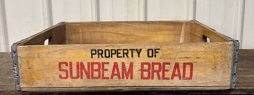 Lot 159: Large Property Of Sunbeam Bread Winston-Salem, N.C. Bread Crate 21"X24"X6"