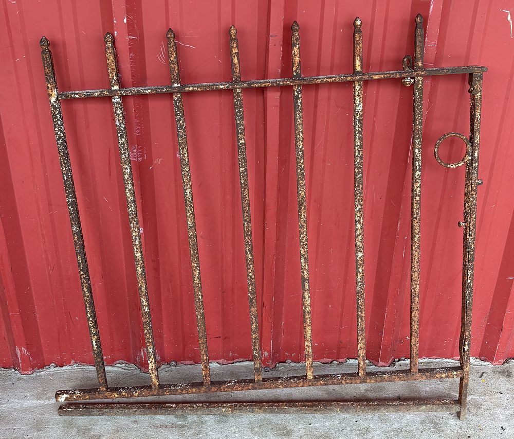 Lot 170: Early Wrought Iron Gate 38"X36"X2"