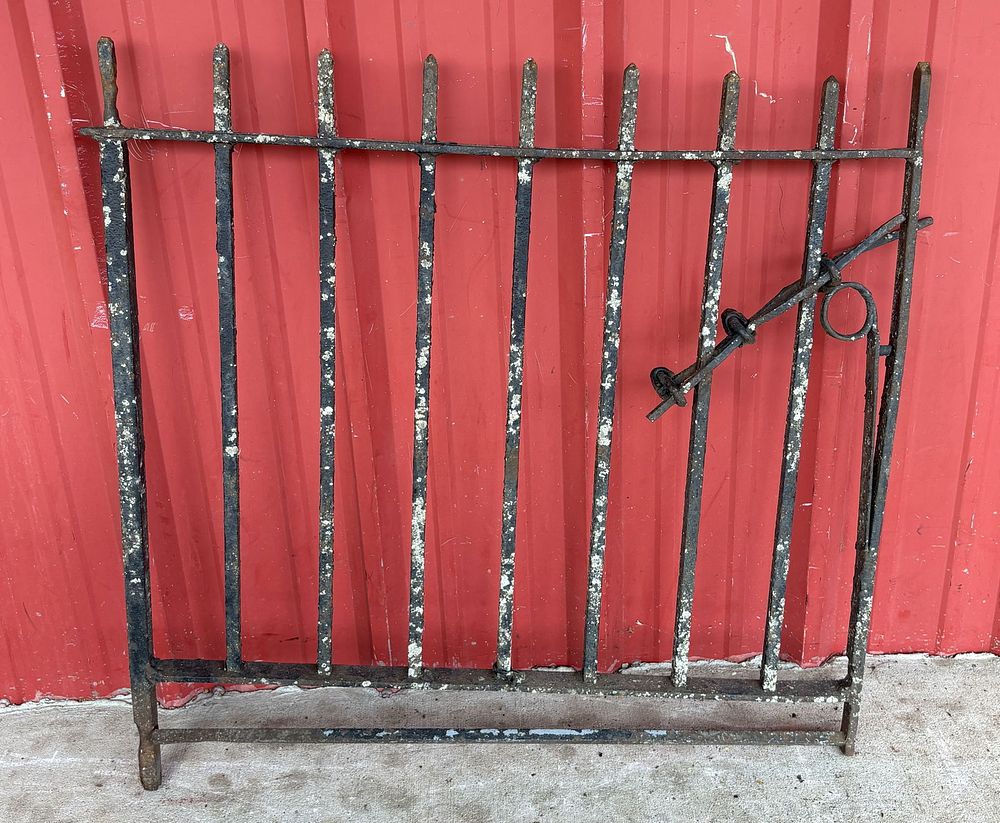 Lot 172: Early Wrought Iron Gate 38"X38"X2"