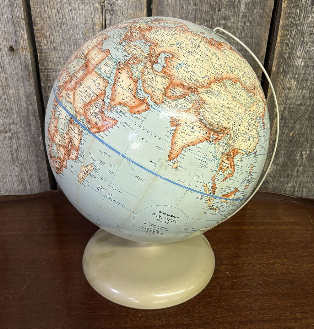 Lot 181: Rand McNally Political Globe Model 12"X12"X18"