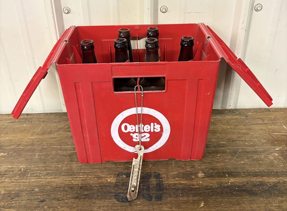 Lot 197: Oertel's 92 Plastic Bottle Crate With Bottle Opener 9"X12"X10"