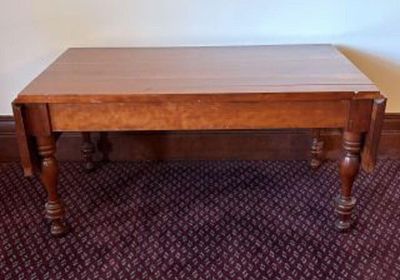Antique French Louis Philippe Style Fruitwood Drop Leaf Table 36"x19"x17.5"