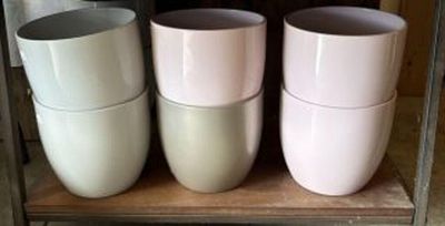 Lot Of 8 Ceramic Planters 6"