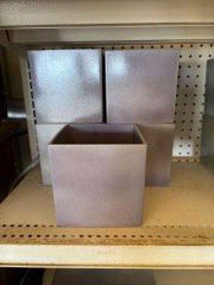 Lot Of 5 Square Ceramic Planters 5.5"