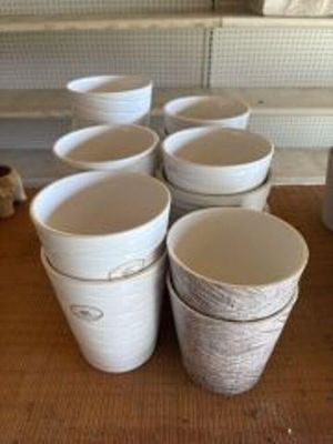 Lot Of App. 14 SK Made In Germany Ceramic Planters 5"