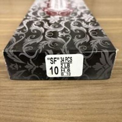 Custom Damascus Hunting Or Bowie Knife - Red, White And Blue Handle With Leather Sheath, Box. 15.5"