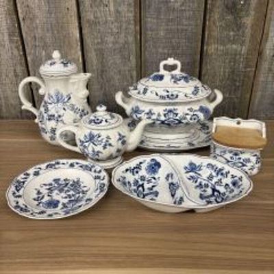 Collection Of Blue Danube Porcelain China (Largest 12.5")