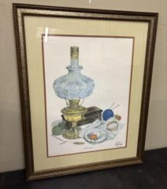 Lot 506: Framed, Limited Edition Art Print Titled "Sew Peaceful"...