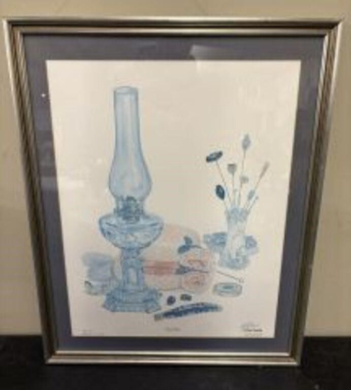 Lot 508: Framed Art Print Titled "That Hat" by artist...