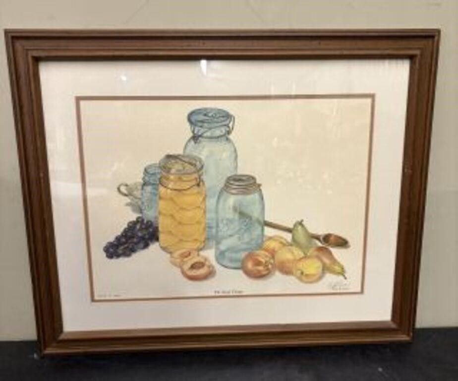 Lot 511: Framed Art Print Titled "The Good Things" by...