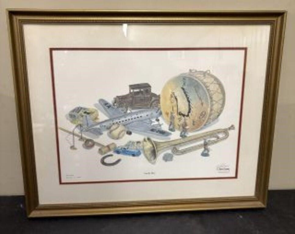 Lot 514: Framed Art Print titled "Lucky Boy" by Kentucky...
