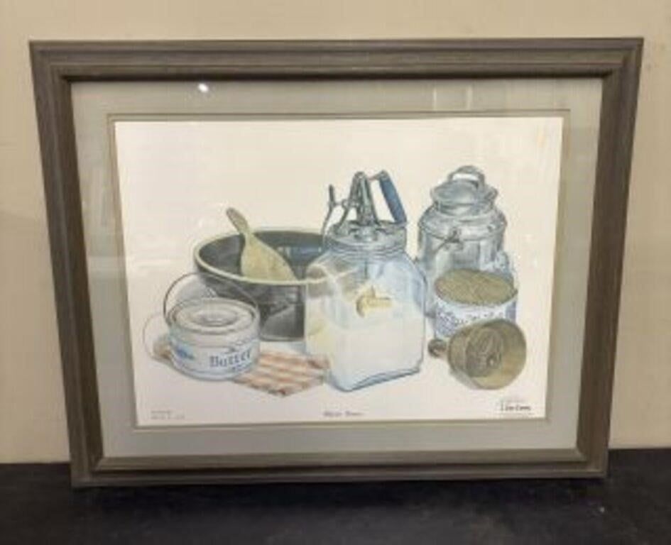 Lot 520: Framed Print Of "Butter Times" By C. Don...