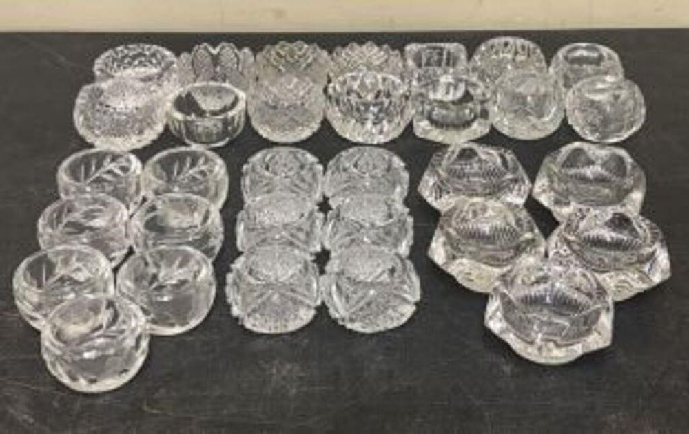 Lot 528: Lot of Antique Crystal - Glass Salt Cellars...
