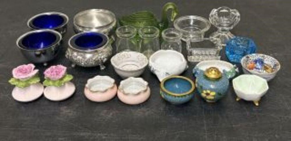 Lot 537: Large Collection Of Antique - Vintage Salt Cellars...