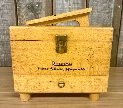 Vintage Ronson Roto-Shine Magnetic Shoe Shine Kit, a popular grooming gadget from the late 