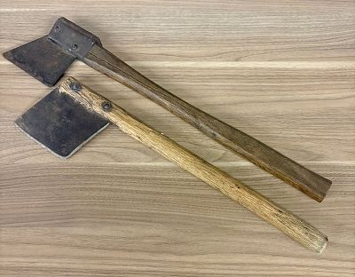 Two (2) Antique Tobacco Harvesting Knives - Axes - 4.5"x21"