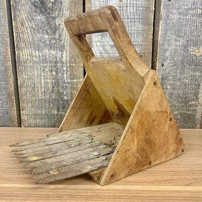 Antique Primitive Style Cranberry Scoop - 8'x11"x10"