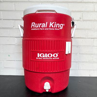 Rural King Igloo 5 Gallon Drinking Water Cooler 12"X12"X19"