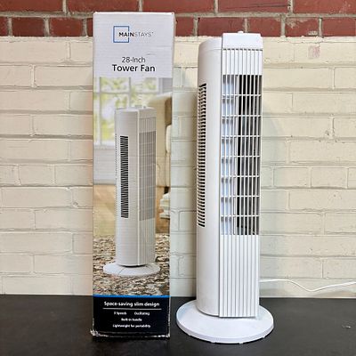 Mainstays 28" Tower Fan With Box 7"X8"X29"