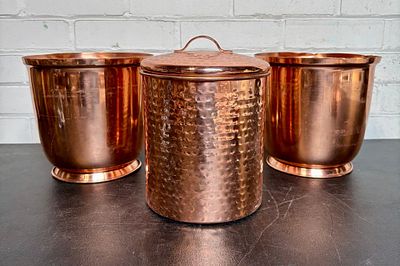 Lot Of Copper Including Hammered Copper Ice Bucket 8"X8"