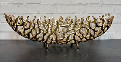 Large Decorative Golden Branch Coral Reef Centerpiece 12"X26"X7"