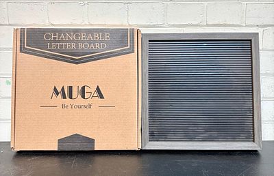MUGA Changeable Letter Board With Box 12"X12"