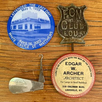 A Group of Louisville, Kentucky Advertising Ephemera and Club Memorabilia - 4". A group of 