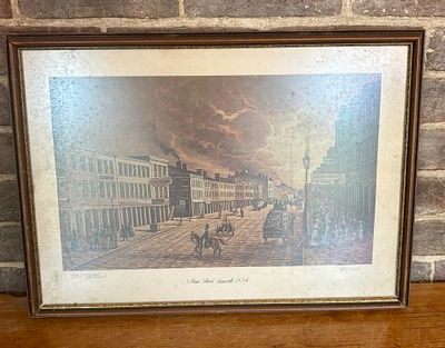 C.W. Vittitow, Main Street, Louisville, 1834, Limited Edition Print 987/1000 21"X16". This color 