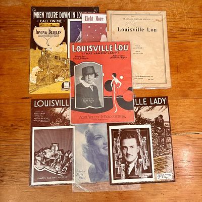 Berlin, Irving et al. A Collection of Vintage Sheet Music Featuring Louisville-Themed Songs. 10"X13"